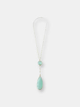 Load image into Gallery viewer, Double Diana Denmark Necklace in Chalcedony with Chalcedony Drop