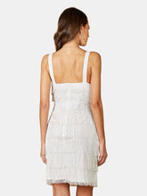 Load image into Gallery viewer, 51025 - Short Beaded Fringe White Dress