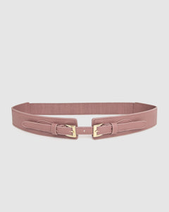 London Fog Leather Waist Belt - Blush