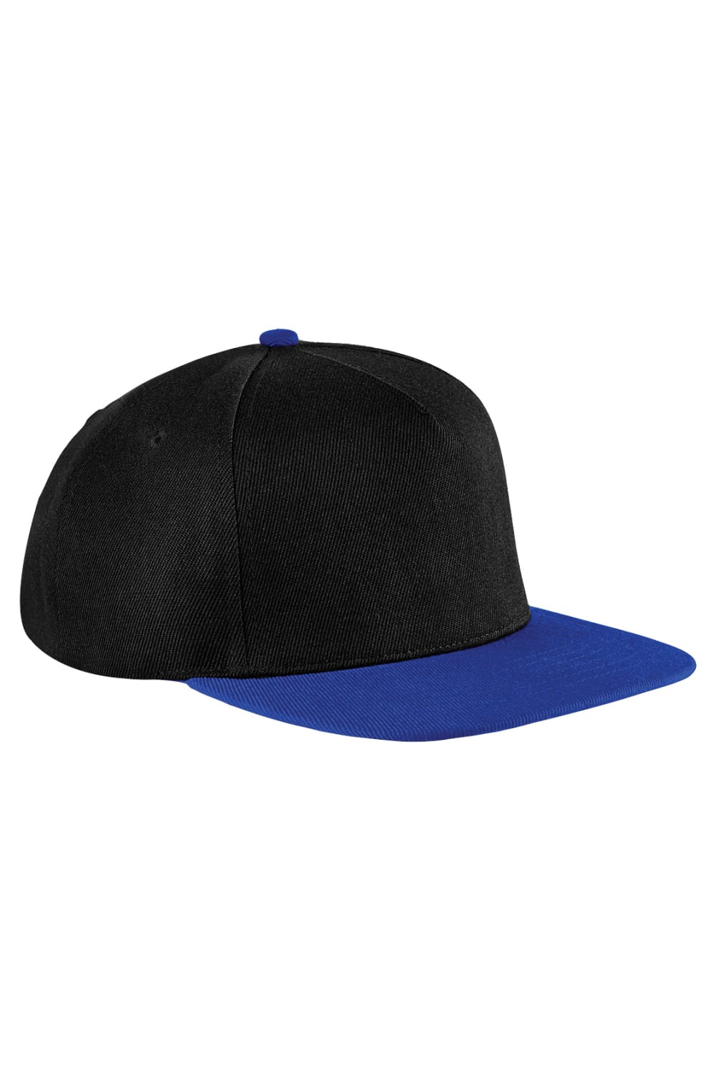 Unisex Original Flat Peak Snapback Cap - Black/Royal Blue