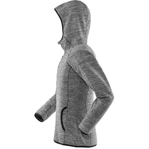 Spiro Ladies Micro Fleece Hoodie (Grey/Black)