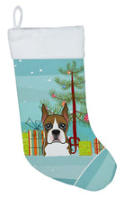Load image into Gallery viewer, Christmas Tree and Boxer Christmas Stocking