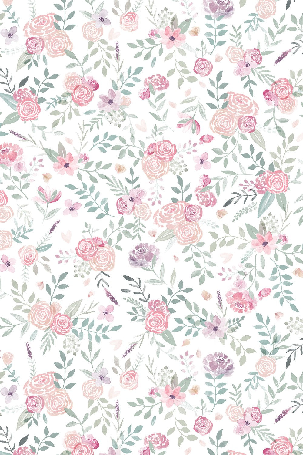 Eco-Friendly Watercolour Rose Wallpaper