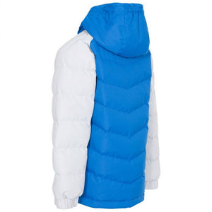 Trespass Childrens Boys Sidespin Waterproof Padded Jacket (Blue/White)