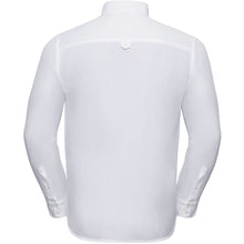 Load image into Gallery viewer, Russell Collection Mens Long Sleeve Classic Twill Shirt (White)