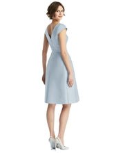 Load image into Gallery viewer, Cap Sleeve Pleated Cocktail Dress with Pockets - D766