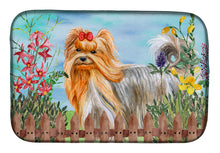 Load image into Gallery viewer, 14 in x 21 in Yorkshire Terrier Spring Dish Drying Mat