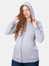 Load image into Gallery viewer, Zip Up Maternity Hoodie