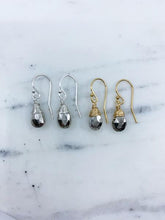 Load image into Gallery viewer, DRAFT Jill Short Drop Earring in Silver Pyrite