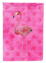 Load image into Gallery viewer, 11 x 15 1/2 in. Polyester Flamingo Pink Polkadot Garden Flag 2-Sided 2-Ply
