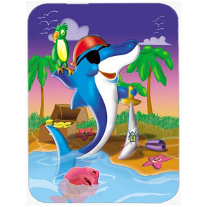 APH2486LCB Dolphin Pirate Glass Cutting Board - Large