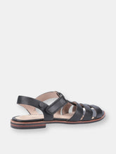 Load image into Gallery viewer, Womens/Ladies Laila Gladiator Leather Sandal - Black