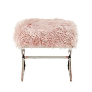 Liam Faux Fur Ottoman