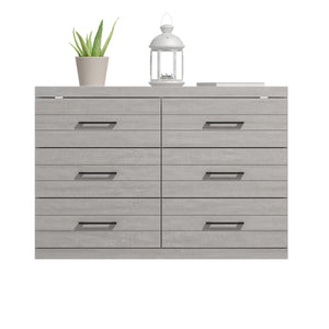 Hamsper 6-Drawer Dusty Gray Oak Dresser
