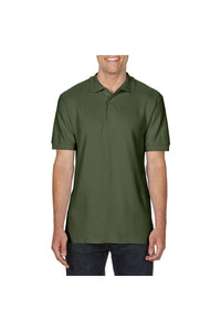 Gildan Mens Premium Cotton Sport Double Pique Polo Shirt (Military Green)