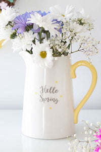 Something Different Hello Spring Flower Ceramic Jug