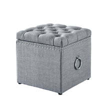 Load image into Gallery viewer, Claudia Velvet Or Linen Ottoman-Storage-Knob