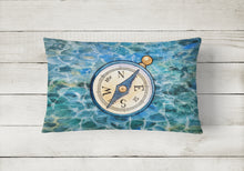 Load image into Gallery viewer, 12 in x 16 in  Outdoor Throw Pillow Compass Canvas Fabric Decorative Pillow