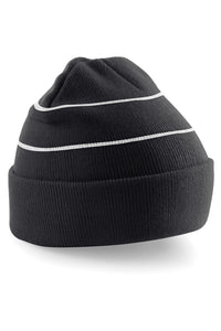 Beechfield Enhanced-viz Hi-Vis Knitted Winter Hat (Black)