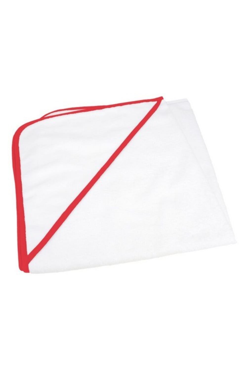 A&R Towels Baby/Toddler Babiezz All-over Sublimation Hooded Towel (White/ Fire Red) (One Size)