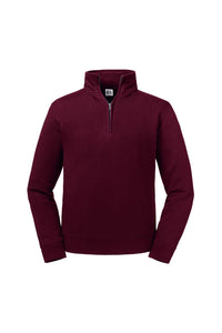 Russell Mens Authentic Quarter Zip Sweatshirt (Burgundy)