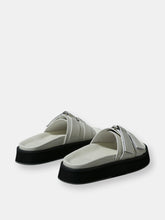 Load image into Gallery viewer, Aniston Buckled Flatform White Slip-on Sandal