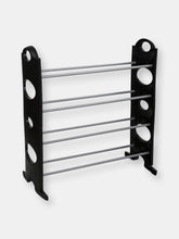 Load image into Gallery viewer, Stackable  12 Pair Metal and Plastic Shoe Rack, Black