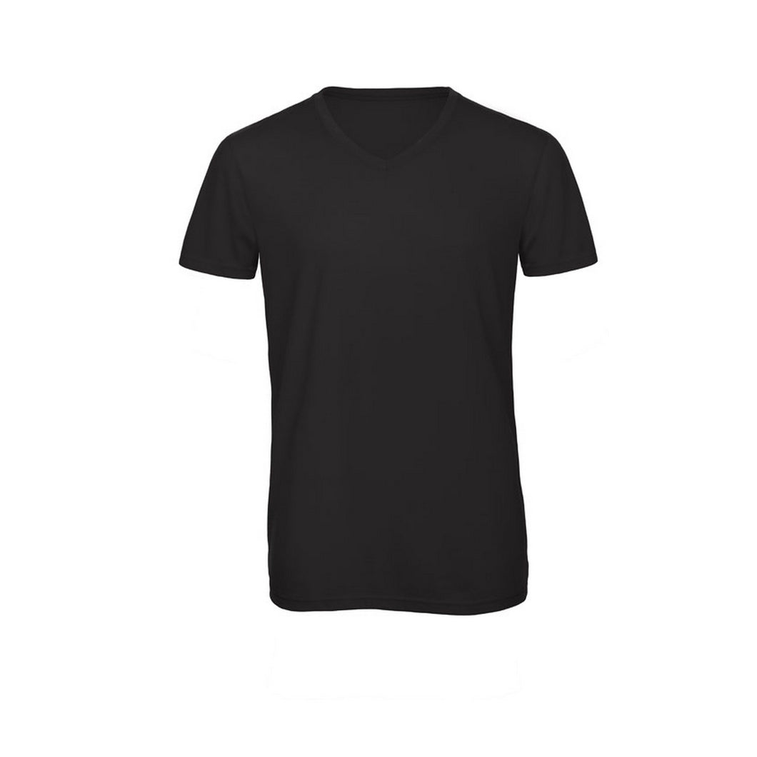 B&C Mens Favourite Triblend V-Neck T-Shirt (Black)