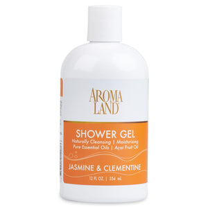 Bath & Shower Gel With Essential Oils - Jasmine & Clementine -12 Oz