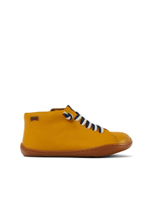 Unisex Yellow Leather Peu Boots