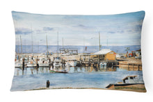 Load image into Gallery viewer, 12 in x 16 in  Outdoor Throw Pillow The Pass Bait Shop Canvas Fabric Decorative Pillow