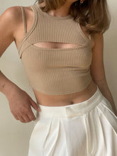 Load image into Gallery viewer, Taupe &quot;Kasa&quot; Knit Tank