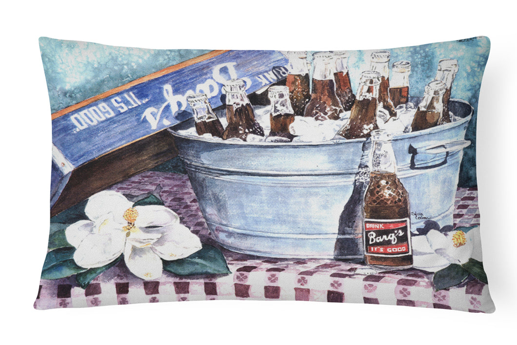 12 in x 16 in  Outdoor Throw Pillow Barq's and old washtub Canvas Fabric Decorative Pillow