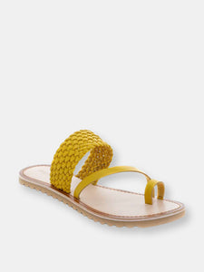 Zina Braided Leather Flat Sandal