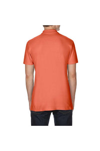 Gildan Softstyle Mens Short Sleeve Double Pique Polo Shirt (Bright Salmon)