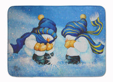Load image into Gallery viewer, 19 in x 27 in We Believe in Magic Snowman Machine Washable Memory Foam Mat