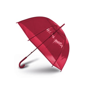 Kimood Automatic Opening Transparent Dome Umbrella (Red) (One Size)