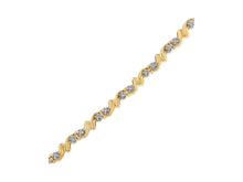 Load image into Gallery viewer, 1/2 Cttw Diamond Contoured Double Wave Link 7&quot; Tennis Bracelet