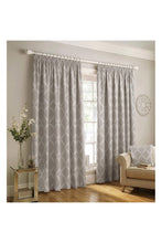 Load image into Gallery viewer, Paoletti Olivia Pencil Pleat Curtains (Gray) (66in x 72in)