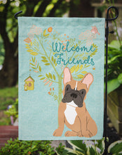 Load image into Gallery viewer, Welcome Friends Fawn French Bulldog Garden Flag 2-Sided 2-Ply