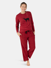 Load image into Gallery viewer, Womens Reindeer Flannel Set