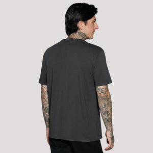 Everyday Recycled Cotton Tee- Straight Hem - Washed Black