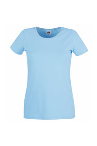 Fruit Of The Loom Ladies/Womens Lady-Fit Crew Neck Short Sleeve T-Shirt (Sky Blue)