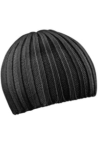 Unisex Winter Chunky Ribbed Beanie Hat - Charcoal