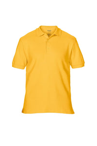 Gildan Mens Premium Cotton Sport Double Pique Polo Shirt (Gold)