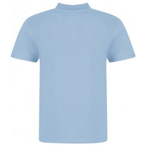 Awdis Mens Piqu Cotton Short-Sleeved Polo Shirt (Sky Blue)