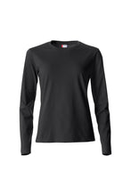 Load image into Gallery viewer, Womens/Ladies Basic Long-Sleeved T-Shirt - Black
