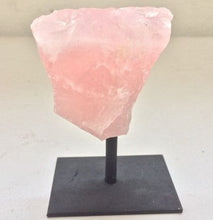 Load image into Gallery viewer, Natural Rose Quartz On Metal Stand Home Decor Display Piece