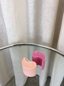 Yin Yang Candle - Peach/Pink