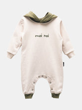 Load image into Gallery viewer, Khaki Green Logo Hooded Bodysuit